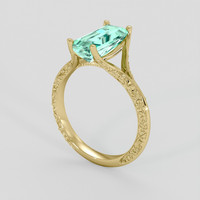1.94 Ct. Emerald Ring, 18K Yellow Gold 2