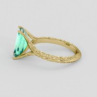 1.94 Ct. Emerald Ring, 18K Yellow Gold 4