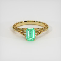 1.89 Ct. Emerald Ring, 18K Yellow Gold 1