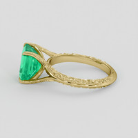 2.23 Ct. Emerald Ring, 18K Yellow Gold 4
