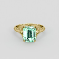 2.56 Ct. Emerald Ring, 18K Yellow Gold 1