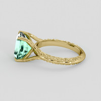 2.56 Ct. Emerald Ring, 18K Yellow Gold 4