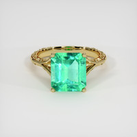 3.78 Ct. Emerald Ring, 18K Yellow Gold 1