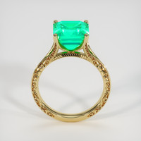 3.78 Ct. Emerald Ring, 18K Yellow Gold 3