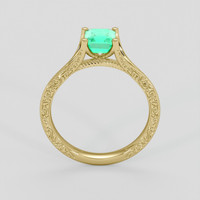 0.78 Ct. Emerald Ring, 18K Yellow Gold 3