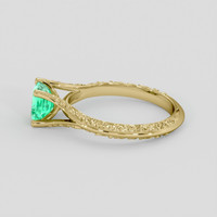 0.78 Ct. Emerald Ring, 18K Yellow Gold 4