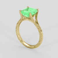 2.35 Ct. Emerald Ring, 18K Yellow Gold 2