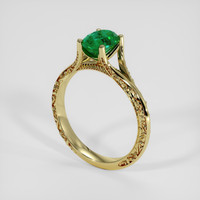 1.04 Ct. Emerald Ring, 18K Yellow Gold 2