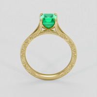 1.31 Ct. Emerald Ring, 18K Yellow Gold 3