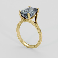 4.30 Ct. Rainbow Moonstone Ring, 18K Yellow Gold 2