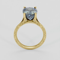 4.30 Ct. Rainbow Moonstone Ring, 18K Yellow Gold 3