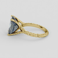 4.30 Ct. Rainbow Moonstone Ring, 18K Yellow Gold 4