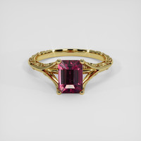 1.89 Ct. Reddish Pink Malaya Garnet Ring, 18K Yellow Gold 1