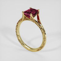 1.89 Ct. Reddish Pink Malaya Garnet Ring, 18K Yellow Gold 2