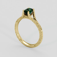0.72 Ct. Green Chrome Tourmaline Ring, 18K Yellow Gold 2