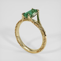 1.17 Ct. Green Tourmaline Ring, 18K Yellow Gold 2