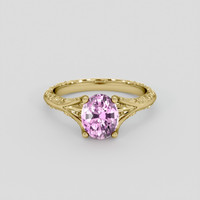 1.62 Ct. Pink Spinel Ring, 18K Yellow Gold 1