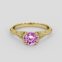 1.12 Ct. Pink Spinel Ring, 18K Yellow Gold 1