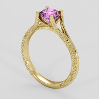 1.12 Ct. Pink Spinel Ring, 18K Yellow Gold 2