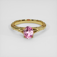 1.14 Ct. Pink Spinel Ring, 18K Yellow Gold 1