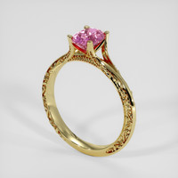 1.14 Ct. Pink Spinel Ring, 18K Yellow Gold 2