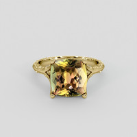 4.53 Ct. Multi Color Tourmaline Ring, 18K Yellow Gold 1
