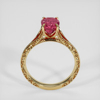 2.91 Ct. Reddish Pink Sapphire Ring, 18K Yellow Gold 3
