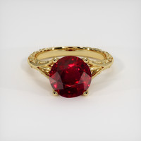 4.28 Ct. Ruby Ring, 18K Yellow Gold 1
