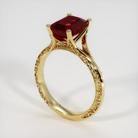 3.37 Ct. Ruby Ring, 18K Yellow Gold 2
