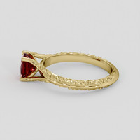 0.99 Ct. Ruby Ring, 18K Yellow Gold 4