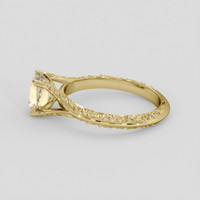 1.49 Ct. Peach Sapphire Ring, 18K Yellow Gold 4
