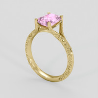 2.54 Ct. Padparadscha Sapphire Ring, 18K Yellow Gold 2