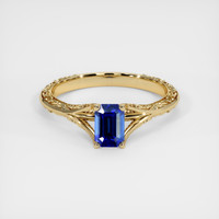 1.03 Ct. Sapphire Ring, 18K Yellow Gold 1