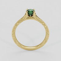 0.63 Ct. Green Sapphire Ring, 18K Yellow Gold 3