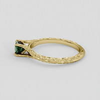 0.63 Ct. Green Sapphire Ring, 18K Yellow Gold 4