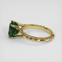 2.80 Ct. Yellowish Green Sapphire Ring, 18K Yellow Gold 4