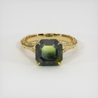 4.66 Ct. Green Sapphire Ring, 18K Yellow Gold 1