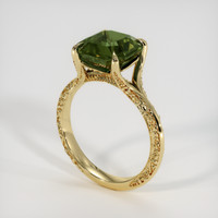 4.66 Ct. Green Sapphire Ring, 18K Yellow Gold 2