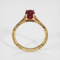1.03 Ct. Reddish Pink Sapphire Ring, 18K Yellow Gold 3