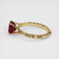 1.03 Ct. Reddish Pink Sapphire Ring, 18K Yellow Gold 4