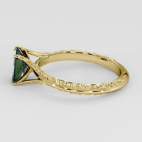 0.93 Ct. Green Sapphire Ring, 18K Yellow Gold 4