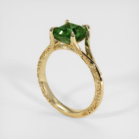 2.53 Ct. Green Sapphire Ring, 18K Yellow Gold 2