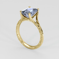 2.74 Ct. Violet Sapphire Ring, 18K Yellow Gold 2