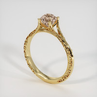 1.35 Ct. Padparadscha Sapphire Ring, 18K Yellow Gold 2