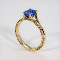 1.48 Ct. Blue Sapphire Ring, 18K Yellow Gold 2