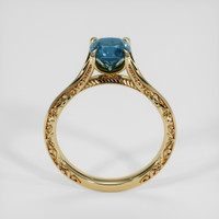 1.49 Ct. Greenish Blue Sapphire Ring, 18K Yellow Gold 3