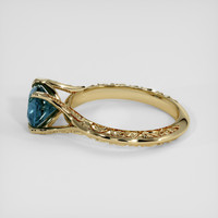1.49 Ct. Greenish Blue Sapphire Ring, 18K Yellow Gold 4