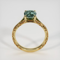 1.60 Ct. Bluish Green Sapphire Ring, 18K Yellow Gold 3