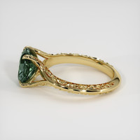 1.60 Ct. Bluish Green Sapphire Ring, 18K Yellow Gold 4