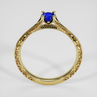 0.50 Ct. Blue Sapphire Ring, 18K Yellow Gold 3